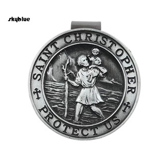 {skyblue.ph} Kẹp Tấm Che St Christopher Cho Xe Ô Tô Kim Loại Saint Christopher Bùa Hộ Mệnh An Toàn Talisman Phụ Kiện Ô Tô Cho Người Lái Xe Gia Đình