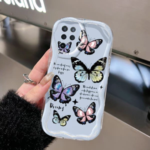 Ốp Lưng OPPO A95 A93 Reno 6 Lite Reno 4F Reno 4 Lite F19 F19s Case Trong suốt Vỏ mềm Mẫu bướm đẹp đáng yêu
