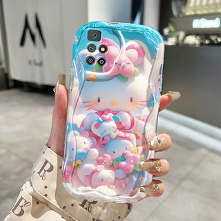 Ốp Lưng Xiaomi Redmi 10 Prime 10C Case Trong suốt Hoạt hình mèo trắng đáng yêu
