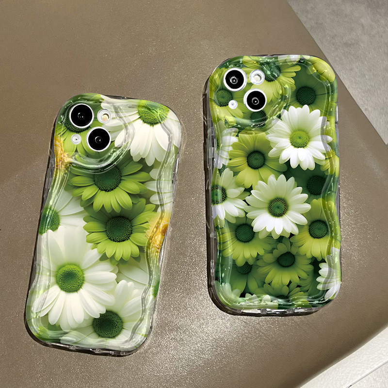 Ốp Lưng iPhone 16 Pro Max 15 Pro Max 14 Pro Max Plus 13 Pro Max 12 Pro Max Case Trong suốt Dễ thương Sáng tạo Daisy