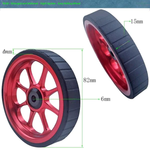 Bánh xe lăn mịn vòng bi rộng 82mm cho xe đạp gấp Đen đỏ Bạc vàng
