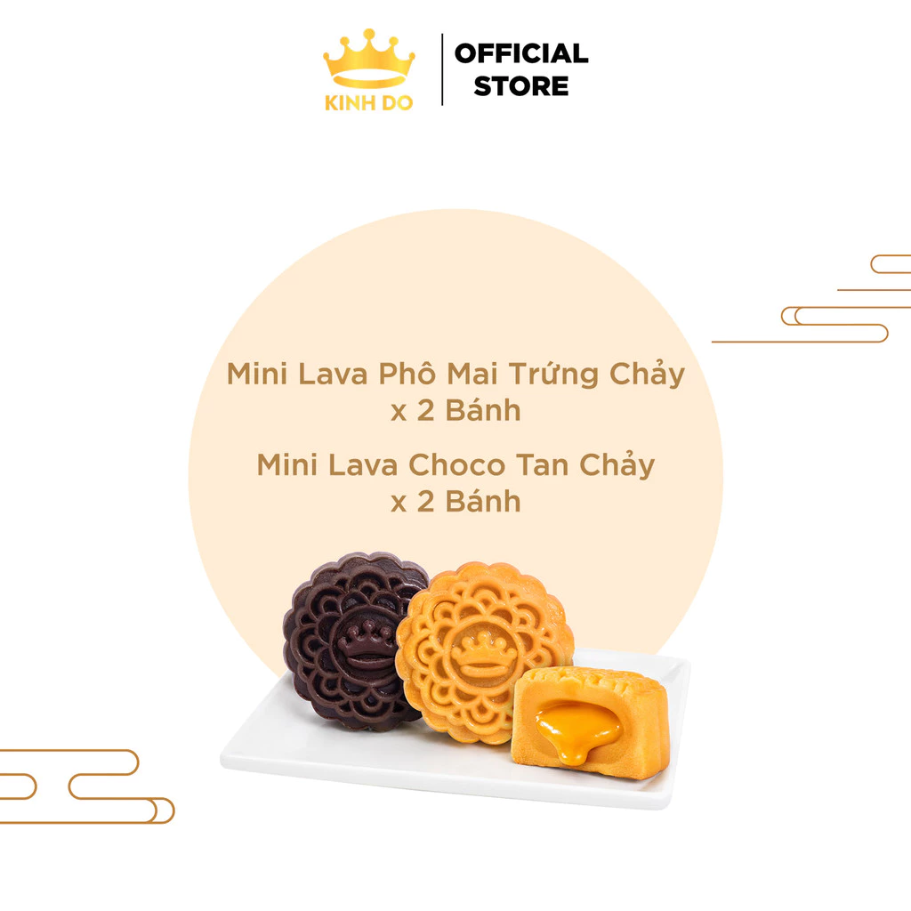 [HANNAHOLALA] Hộp bánh trung thu Kinh Đô cao cấp - Mini Lava (4 bánh x 45g)