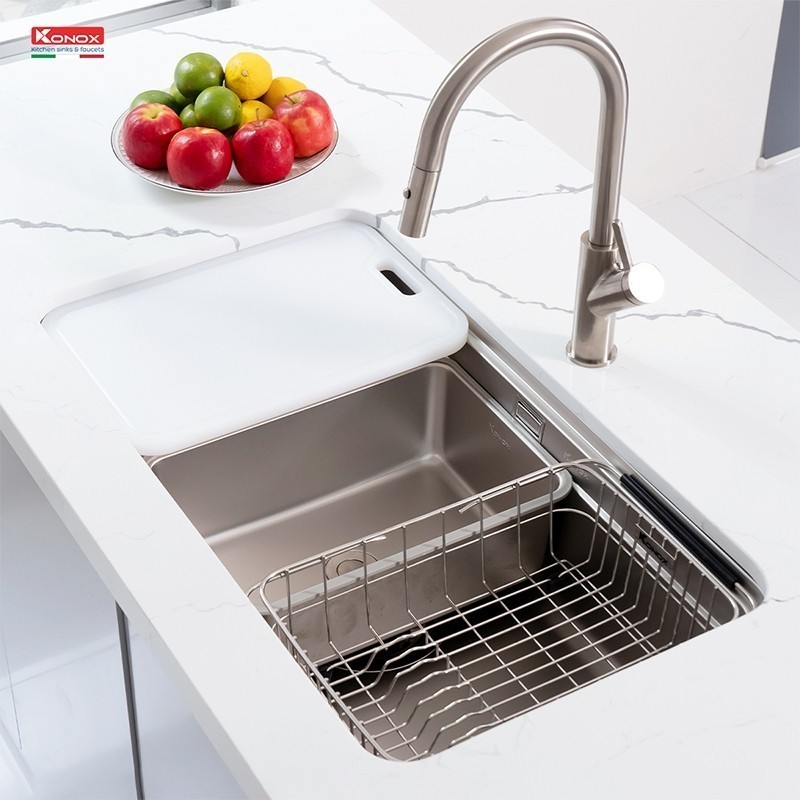 Chậu Rửa Chén Konox KN8347SU Undermount Sink - Inox 304 Dày Cao Cấp, 2 Hộc Âm Bàn Sang Trọng