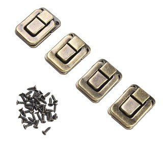 [đầy màu sắc] 4 Chiếc Sắt Cổ Khóa Hộp Trang Sức Vali Khóa Vintage Kẹp Khóa