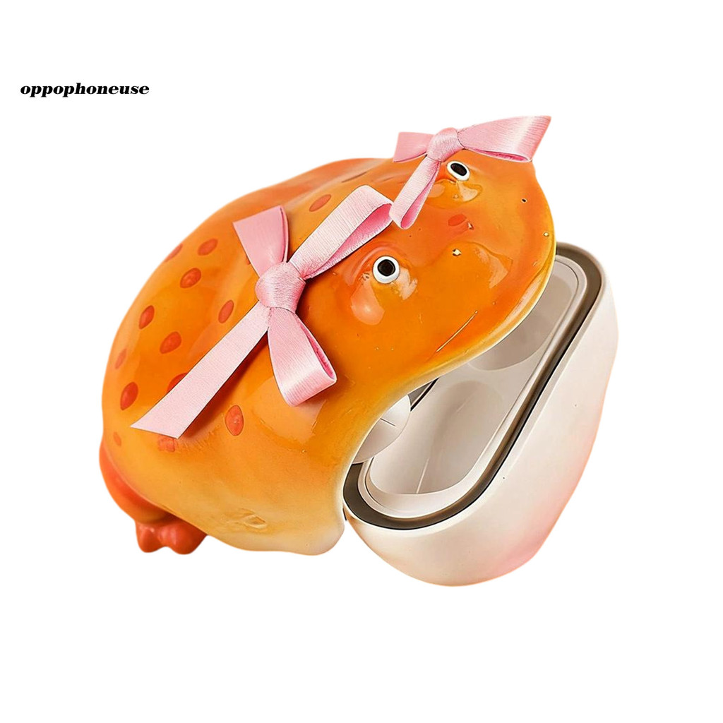 Oppophoneuse Hộp đựng tai nghe ếch nơ xấu xí cho AirPods 1 / 2 / 3