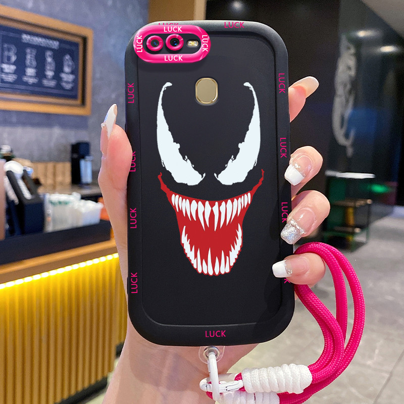Ốp Lưng OPPO A7 A5s A12 A12s A11K Case Ngầu Sáng tạo Với Lanyard