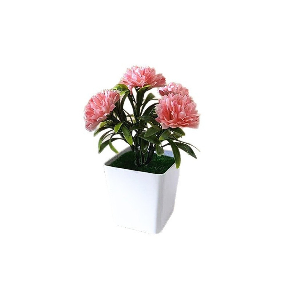 [Smellshi] Hoa cẩm chướng lụa Hoa nhân tạo Chậu cây trang trí nội thất Để bàn giả