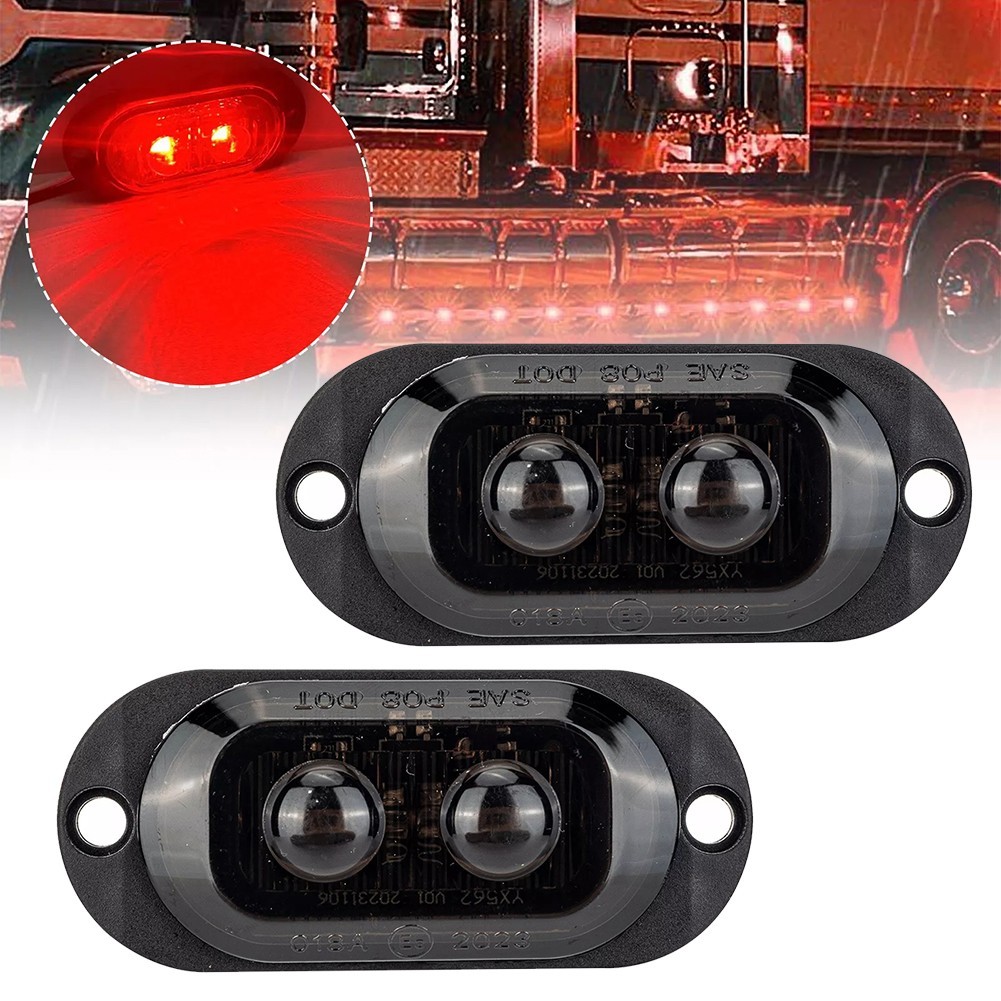 ⭐ Bán chạy ⭐2 Đèn Đánh Dấu Bên 2LED Chống Thấm Nước Cho Thuyền Trailer Xe Tải RV [land-vn]