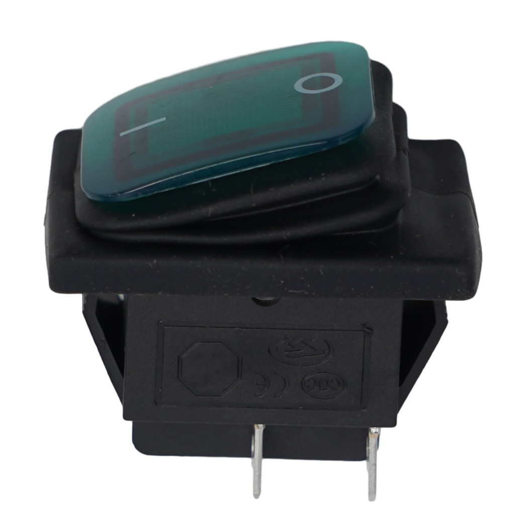 [GIGGLE] DPST 16A 250VAC Rocker Switch Công tắc đặt lại tròn có nắp chống nước 30 * 24mm