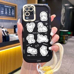 Ốp Lưng OPPO A54 4G Case Với Lanyard Động vật nhỏ