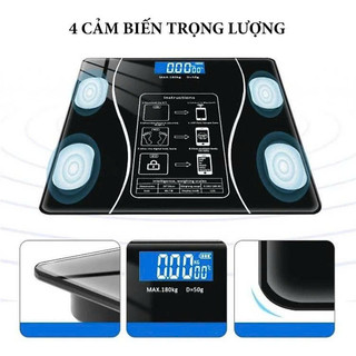 Cân Điện Tử Healthy Weight Scale Đo Sức Khỏe Thông Minh Và Phân Tích Chỉ Số Dùng Pin Aaa