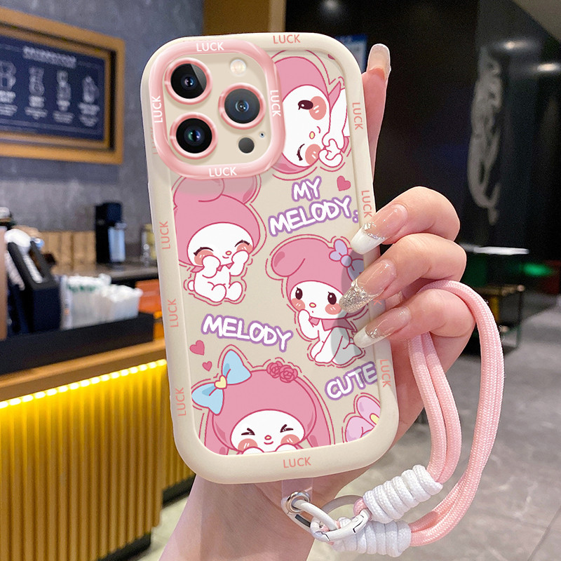 Ốp Lưng iPhone 11 11 Pro 11 Pro Max 12 12 Pro 12 Pro Max 13 13 Pro 13 Pro Max Case Đáng yêu Thỏ Với Lanyard
