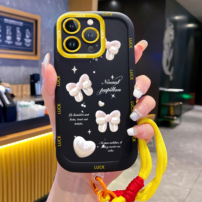 Ốp Lưng iPhone 11 11 Pro 11 Pro Max 12 12 Pro 12 Pro Max 13 13 Pro 13 Pro Max Case Gấu đáng yêu Với Lanyard