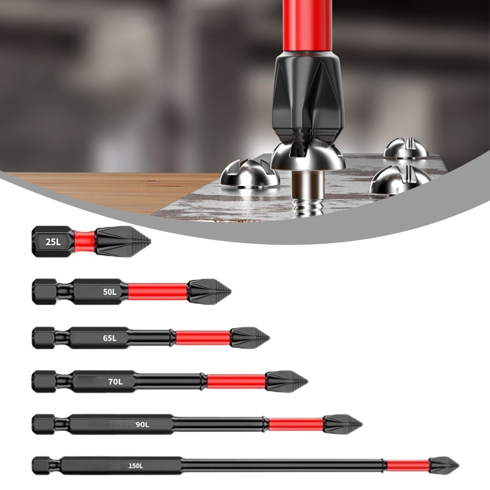 ⚡GIẢM GIÁ LỚN⚡1 Mũi khoan tuốc nơ vít chéo đầu lô 25-150mm chống trượt PH2