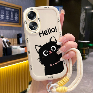 Ốp Lưng OPPO A58 4G A78 4G A58 5G A58X 5G A78 5G A1X 5G A2X 5G Case Mèo Hoạt hình Với Lanyard