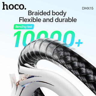 Cáp Sạc Nhanh Tự Ngắt Hoco Dmx15 Type C To Ln Hỗ Trợ Sạc Pd27W Dây Dài 1M