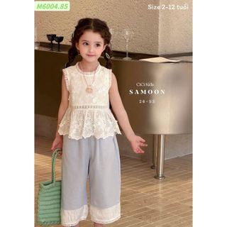 M6004 - Bộ Nickids áo thêu quần dài cho bé size 90-160