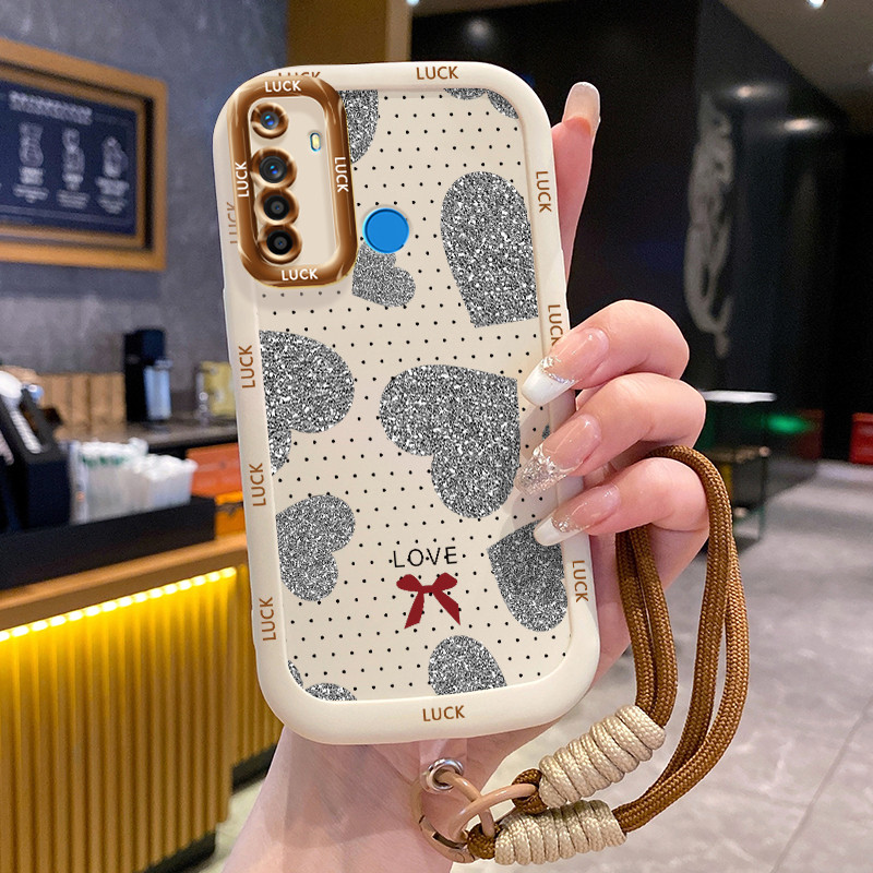 Ốp Lưng Realme 5 5i 5s 6i C3 C3i Narzo 10 Narzo 10A Narzo 20A Case đáng yêu Với Lanyard