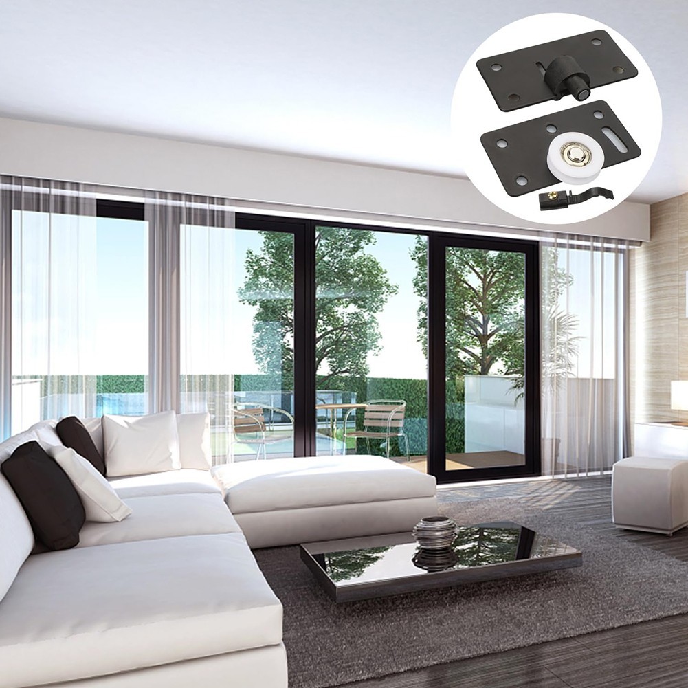 [Smellshi] Con lăn cửa trượt Bộ dụng cụ theo dõi bánh răng bằng Nylon, Con lăn nội thất 30mm