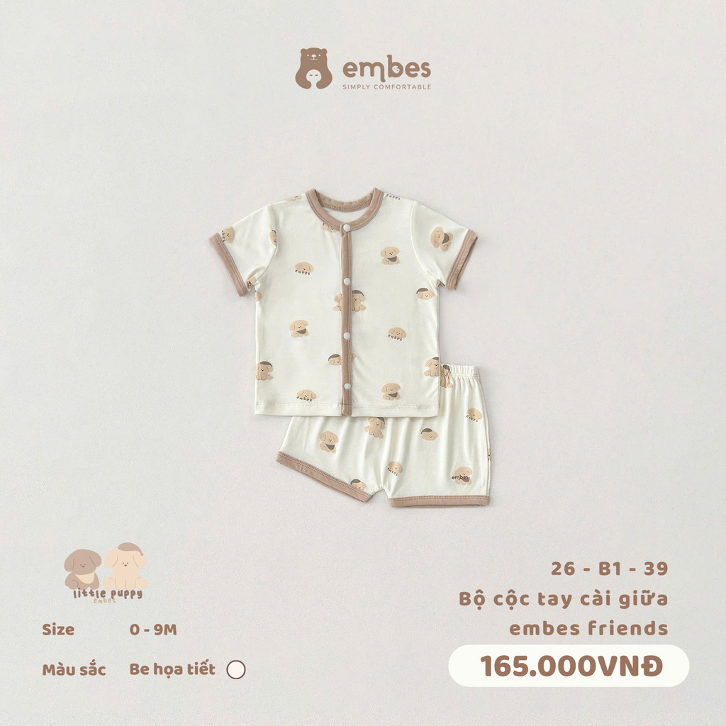 EMBES - Bộ cộc tay cài giữa embes friends - 26-B1-39 - SS26.T4A ...