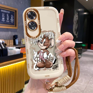 Ốp Lưng OPPO A60 4G Case Với Lanyard Hoạt hình