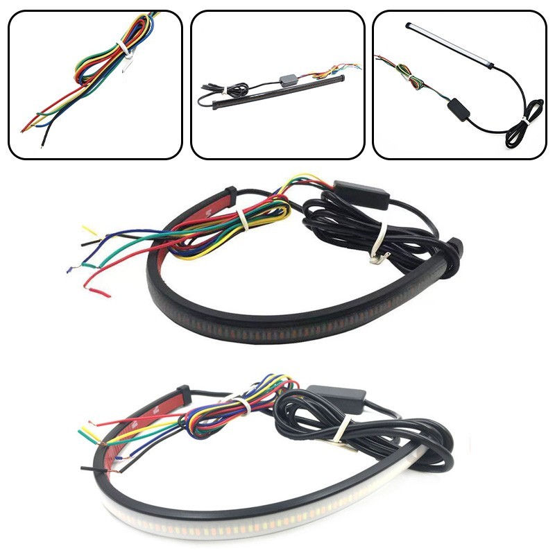Bắt đầu quét đèn LED linh hoạt Đèn dừng xe máy 20CM Đèn đuôi xe máy