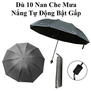 Dù 10 Nan Che Mưa Nắng Tự Động Bật Gấp