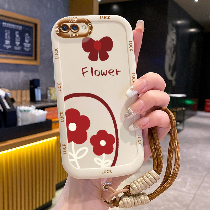 Ốp Lưng OPPO A5 A3s A12E Realme C1 Case Thỏ đáng yêu Với Lanyard