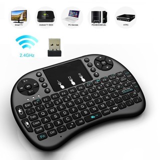 Bàn Phím Mini Kiêm Chuột Bay Có Led Chuyên Dùng Cho Android Tv Box, Smart Tv, Laptop