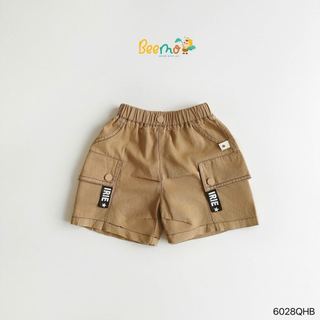 6028QHB - Quần short kaki Beemo kẹp dây trang trí cho bé size 1-6y