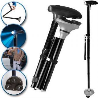 Gậy Gấp Gọn Trusty Cane Chống Trượt Có Đèn Pin