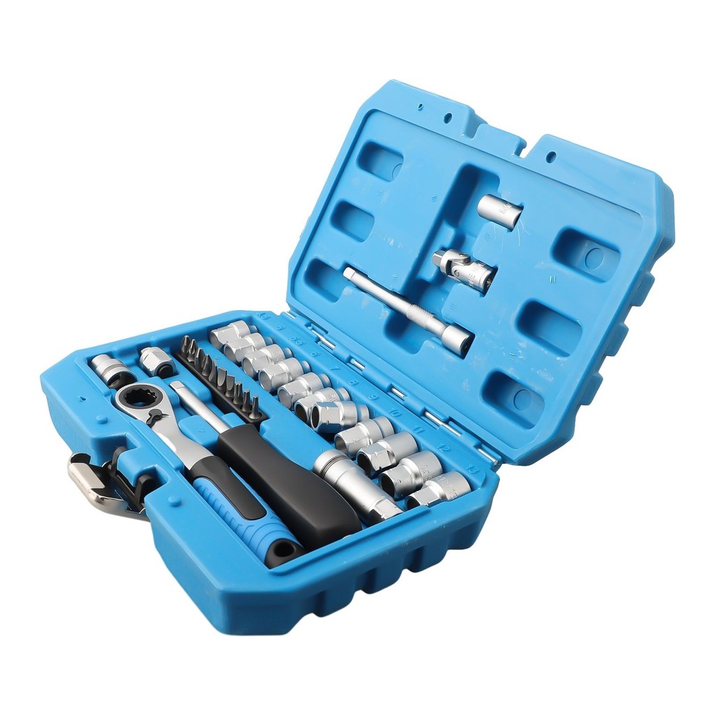 [Smellshi] 29 CÁI Core Ratchet Ổ cắm Mô-men xoắn Bộ cờ lê Công cụ sửa chữa ô tô Tuốc nơ vít