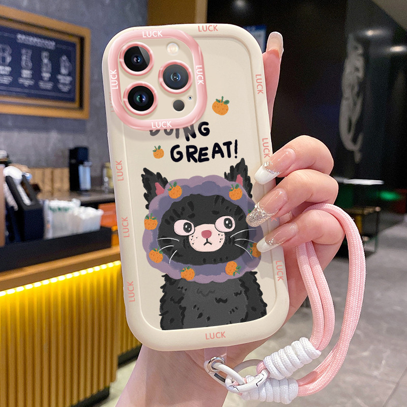 Ốp Lưng iPhone 14 14 Pro 14 14 Pro Max 15 15 Pro 15 Pro Max Case Với Lanyard Dễ thương