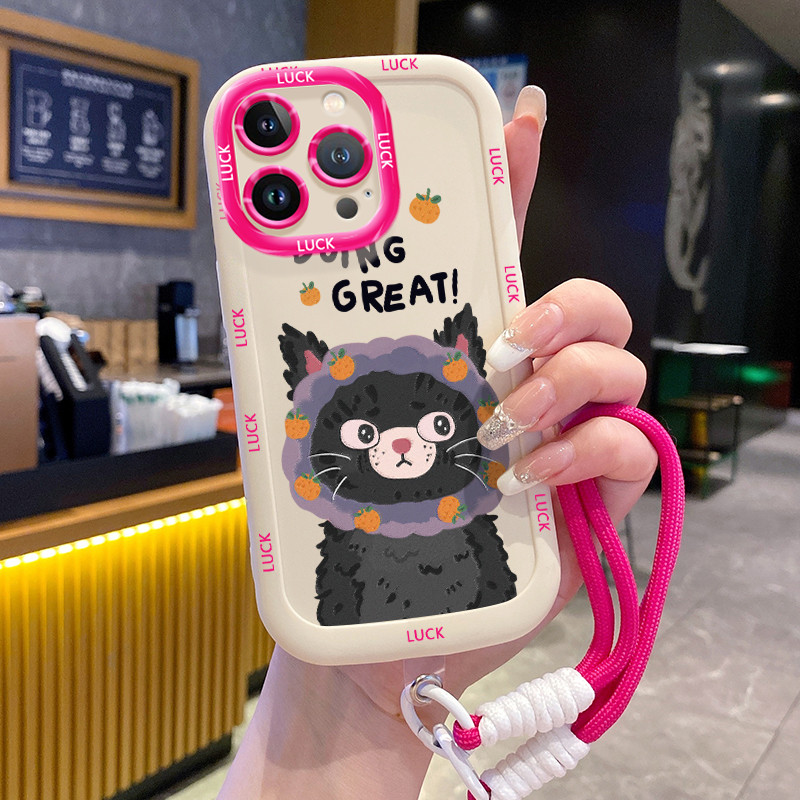 Ốp Lưng iPhone 14 14 Pro 14 14 Pro Max 15 15 Pro 15 Pro Max Case Với Lanyard Dễ thương