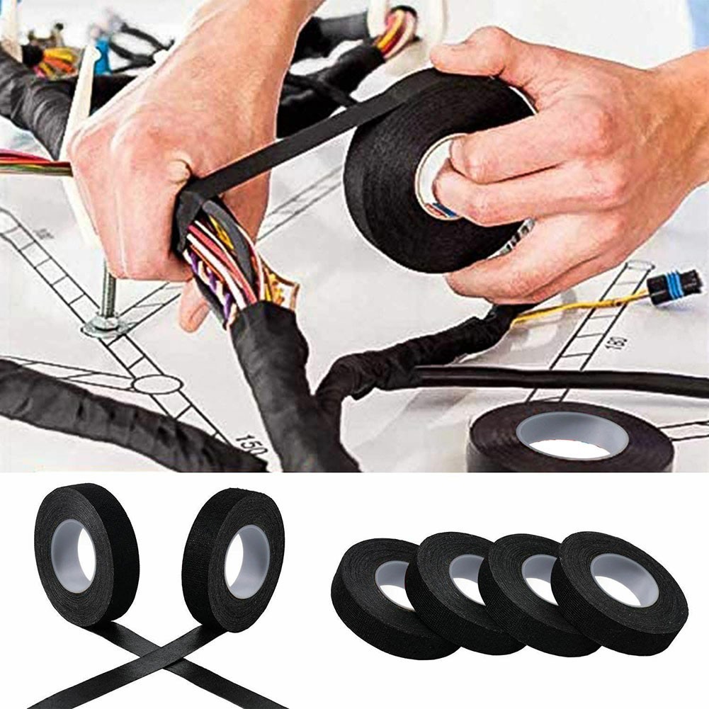 ⭐ GIẢM GIÁ LỚN⭐Băng vải vải chịu nhiệt 15M 9MM dùng cho dây cáp ô tô [anre-vn]