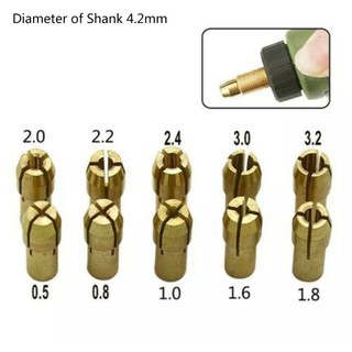 ⚡GIẢM GIÁ LỚN⚡ Mũi khoan Collet 4.2mm 0.5-3.2mm cho máy mài Mini Bộ phụ kiện Chuck đồng
