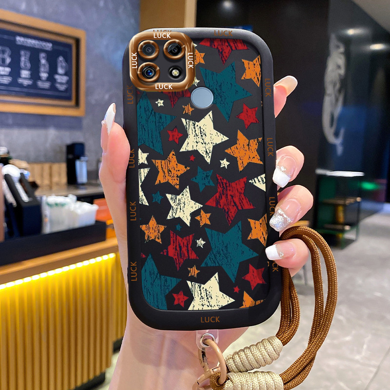 Ốp Lưng Realme C12 C15 C25 C25s C21Y C25Y Narzo 20 Narzo 30A Narzo 50A Case Thời trang Với Lanyard