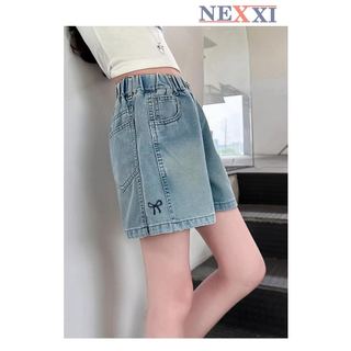 2602.142 - Quần short jean Nexxi thêu nơ cho bé gái size 11-15y