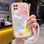 Ốp Lưng OPPO A54 4G Case Với Lanyard Hoa Đáng yêu