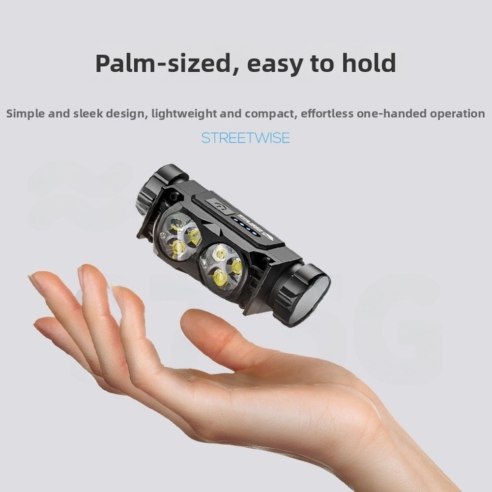 Đèn pha LED kép sạc lại, 3 chế độ điều chỉnh - Perfect cho cắm trại và đi bộ đường dài