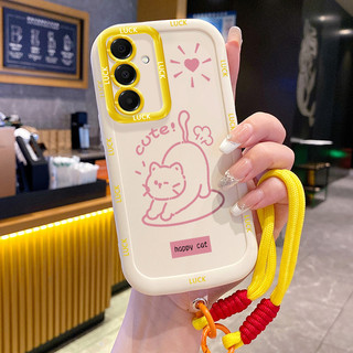 Ốp Lưng Samsung A16 4G A16 5G A15 4G A15 5G A14 5G A14 4G A24 A25 5G A34 5G A54 5G A35 5G Case Chó Dễ thương Với Lanyard