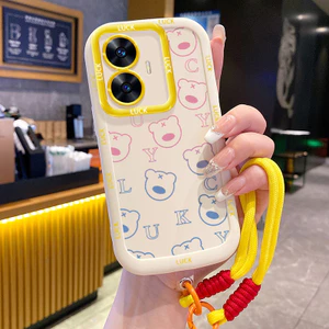 Ốp Lưng Realme C55 C33 Narzo N55 Case Hoạt hình Với Lanyard