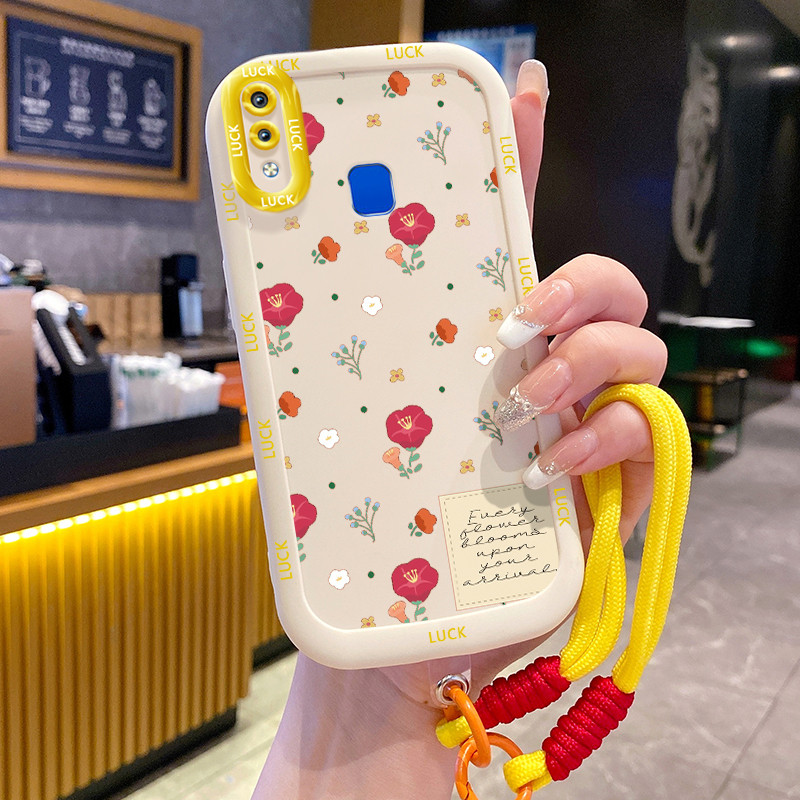 Ốp Lưng VIVO Y91 Y91i Y93 Y95 Y91C Y1S Y90 Case Cherry nhỏ Với Lanyard