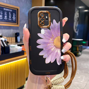 Ốp Lưng OPPO A5 2020 A9 2020 Case Hoa vẽ đẹp Với Lanyard