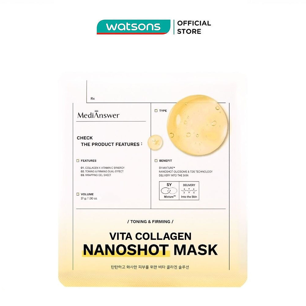 Mặt Nạ Thạch MediAnswer Vita Collagen Nanoshot Mask 37g