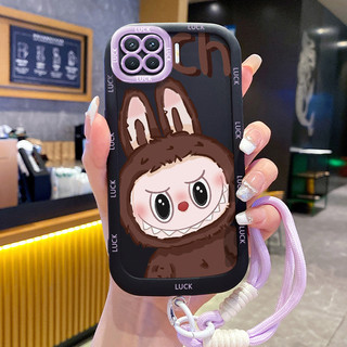 Ốp Lưng OPPO A93 2020 Reno 4F Reno4 F Reno 4 Lite F17 Pro Case Với Lanyard Thỏ Dễ thương