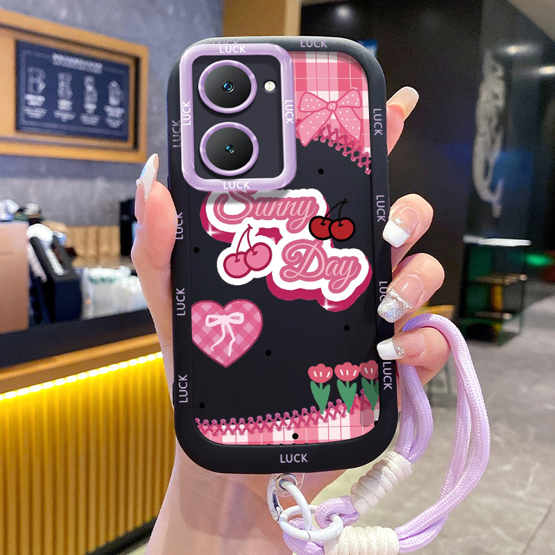 Ốp Lưng VIVO Y03 Y03T Y18 Y18E Y18I Y18T Y28s 5G Y37 5G Case Chống bụi Với Lanyard