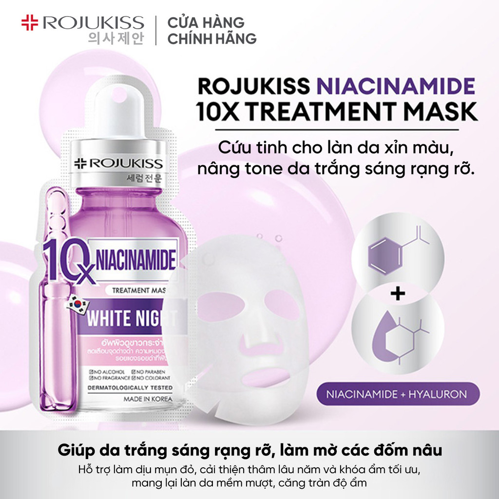 Combo 4 Miếng Mặt Nạ Dưỡng Da ROJUKISS 10X Intensive Mask 24ml