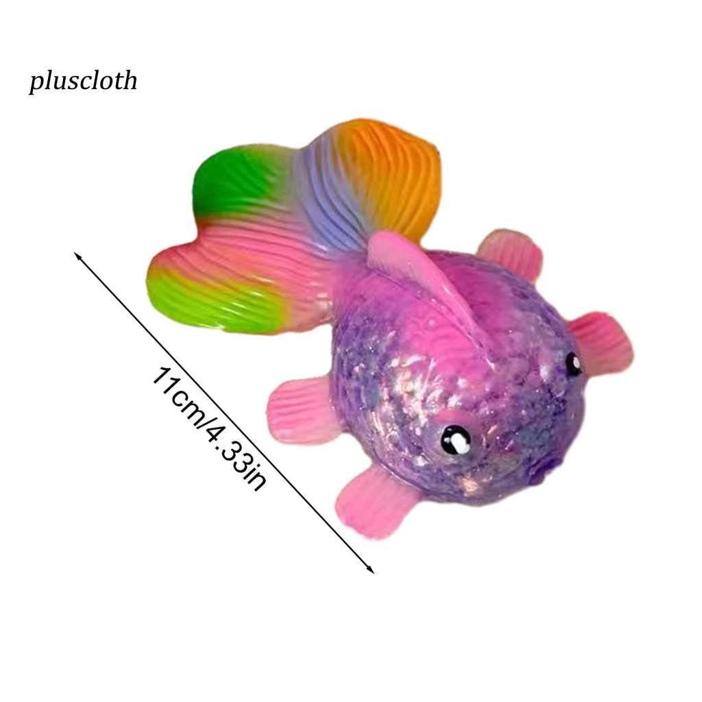 Pluscloth Lấp Lánh Bột Cá Bóp Đồ Chơi Căng Thẳng Lo Âu Giảm Chậm Mô Phỏng Cá Cảm Giác Đồ Chơi Mềm TPR Động Vật Làm Mát Fidget Đồ Chơi