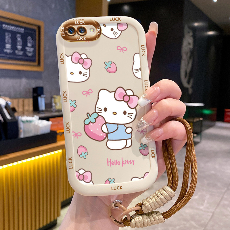 Ốp Lưng OPPO A5 A3s A12E Realme C1 Case Thỏ đáng yêu Với Lanyard